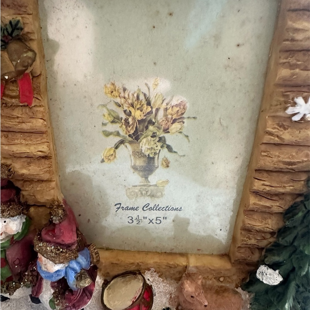 Christmas Holiday Picture Frame Free-Standing Snowman 2x3 / 3.5x5 Frame Decor - Picture 6 of 6
